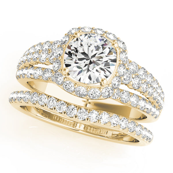 Round Halo Diamond Engagement Ring · 1.87 ct tw
