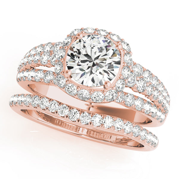 Round Halo Diamond Engagement Ring · 2.12 ct tw