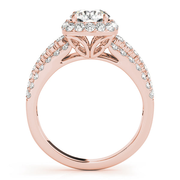 Round Halo Diamond Engagement Ring · 2.12 ct tw