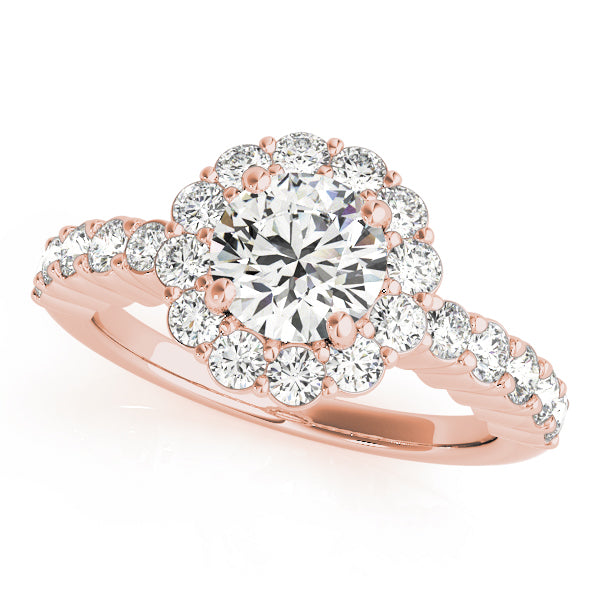 Round Halo Diamond Engagement Ring · 1.60 ct tw