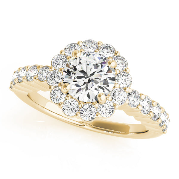 Round Halo Diamond Engagement Ring · 1.60 ct tw