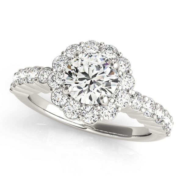 Round Halo Diamond Engagement Ring · 1.60 ct tw