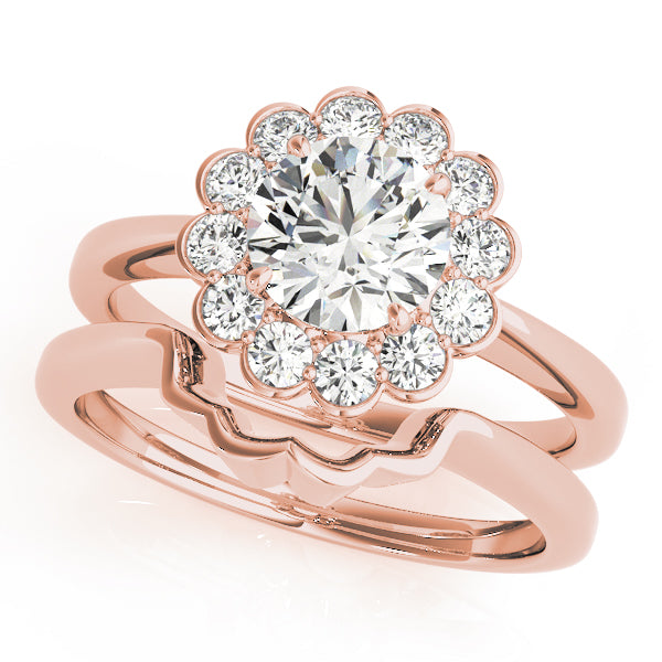 Round Halo Diamond Engagement Ring · 1.33 ct tw