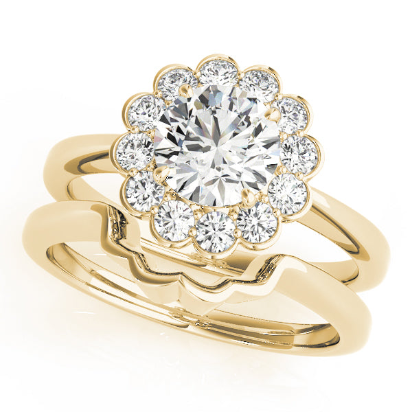 Round Halo Diamond Engagement Ring · 1.33 ct tw