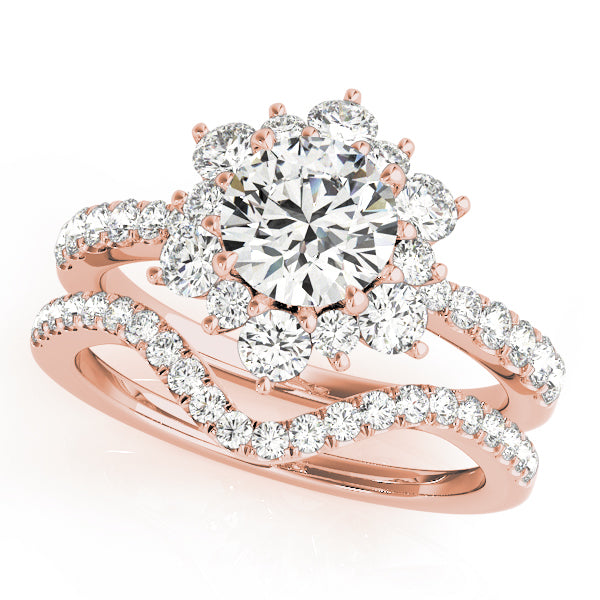 Round Halo Diamond Engagement Ring · 1.45 ct tw