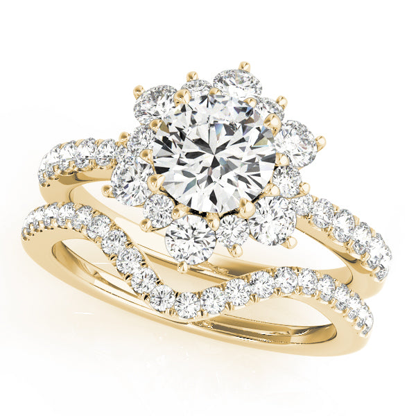 Round Halo Diamond Engagement Ring · 1.45 ct tw