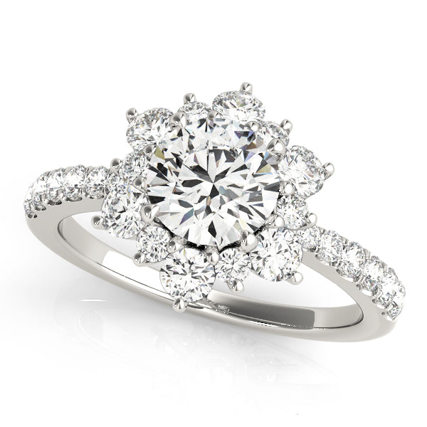 Round Halo Diamond Engagement Ring · 1.45 ct tw