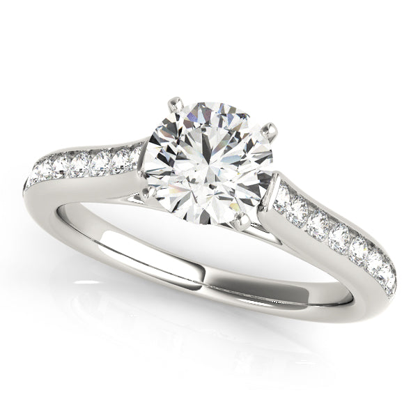 Single Row Channel Set Diamond Engagement Ring · 0.24 ct tw