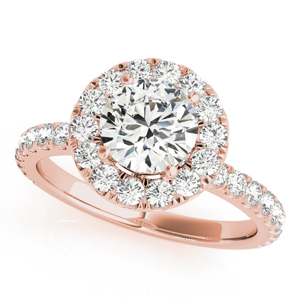 Round Halo Diamond Engagement Ring · 1.56 ct tw