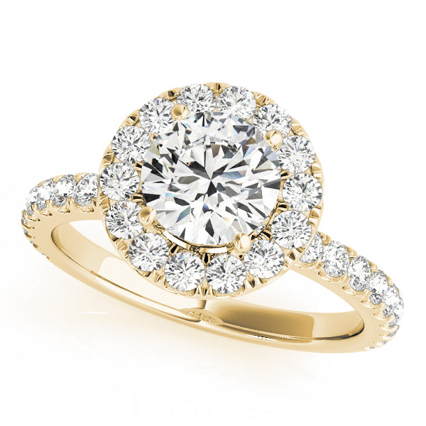 Round Halo Diamond Engagement Ring · 1.86 ct tw