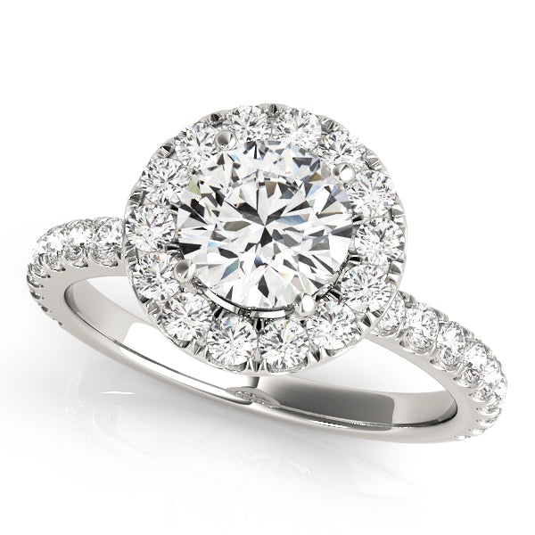 Round Halo Diamond Engagement Ring · 1.56 ct tw