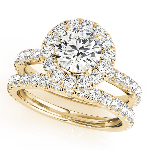 Round Halo Diamond Engagement Ring · 1.56 ct tw