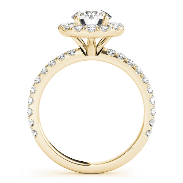 Round Halo Diamond Engagement Ring · 1.04 ct tw