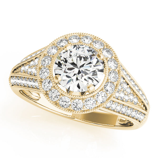 Round Halo Diamond Engagement Ring · 0.58 ct tw
