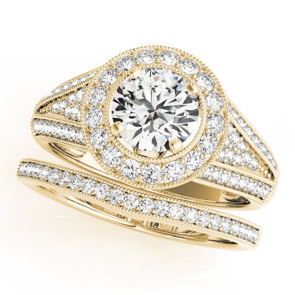 Round Halo Diamond Engagement Ring · 0.58 ct tw