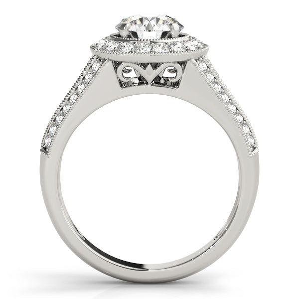 Round Halo Diamond Engagement Ring · 0.58 ct tw