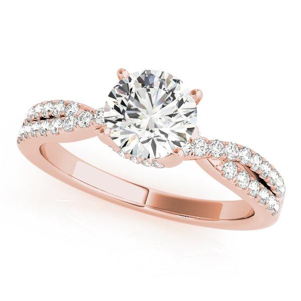 Round Engagment Multi-Row Diamond Engagement Ring · 1.00 ct tw