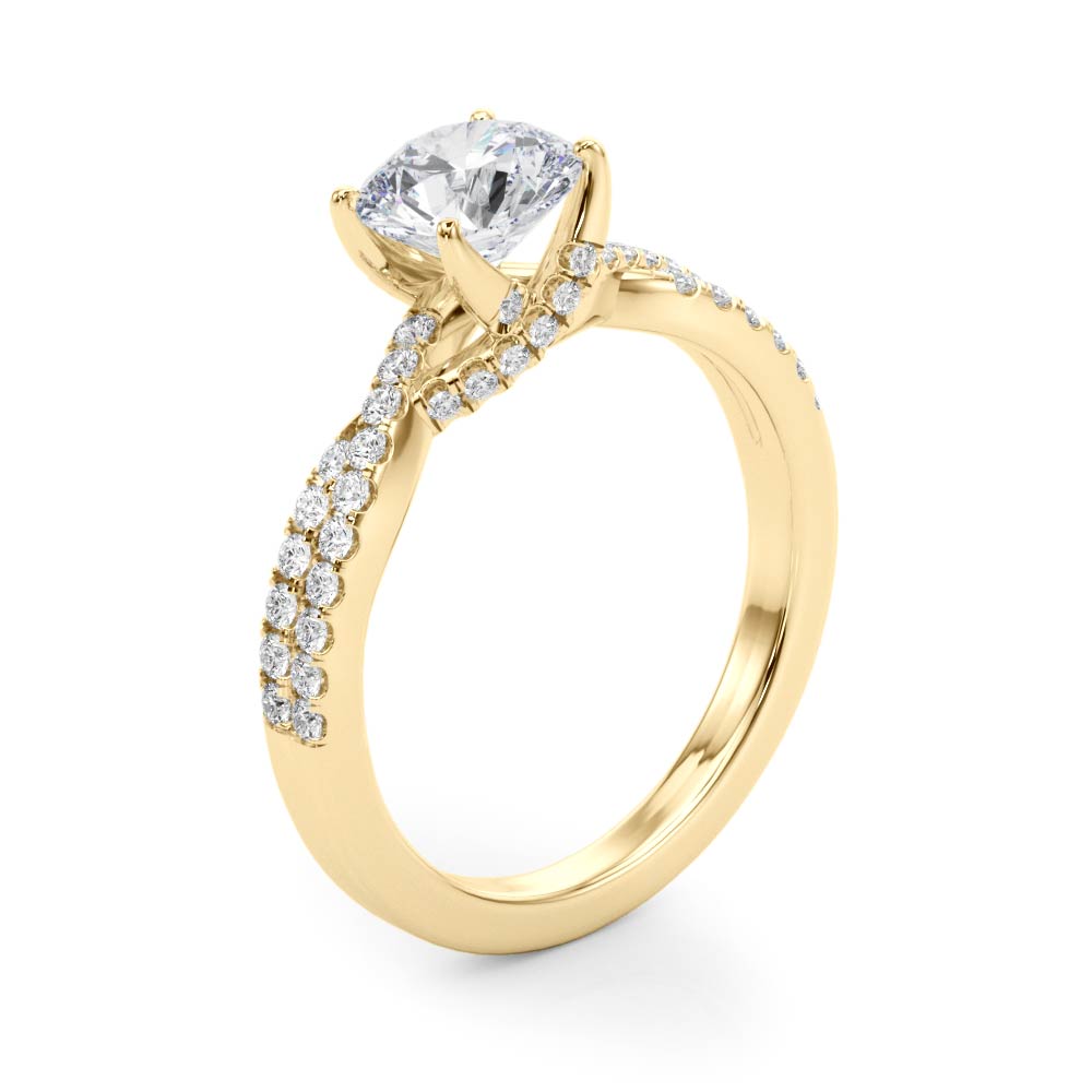 Round Engagment Multi-Row Diamond Engagement Ring · 0.75 ct tw