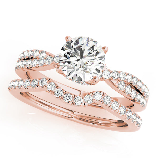 Round Engagment Multi-Row Diamond Engagement Ring · 1.00 ct tw