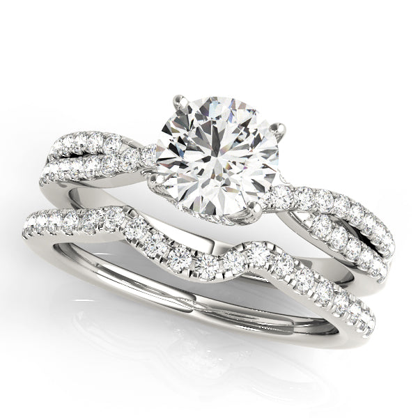 Round Engagment Multi-Row Diamond Engagement Ring · 1.00 ct tw