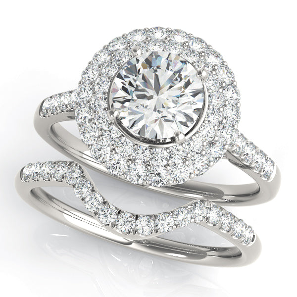 Round Halo Diamond Engagement Ring · 0.69 ct tw