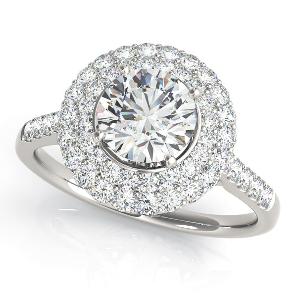 Round Halo Diamond Engagement Ring · 0.69 ct tw