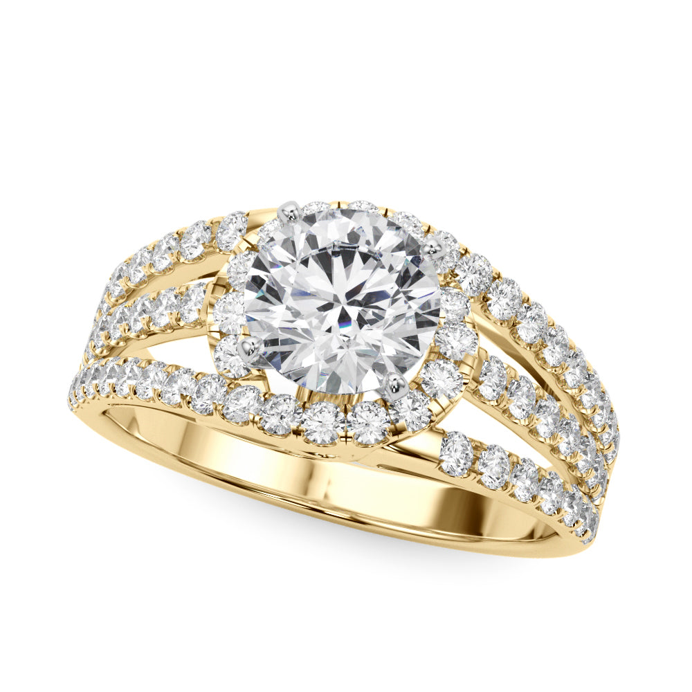 Round Halo Diamond Engagement Ring · 0.39 ct tw