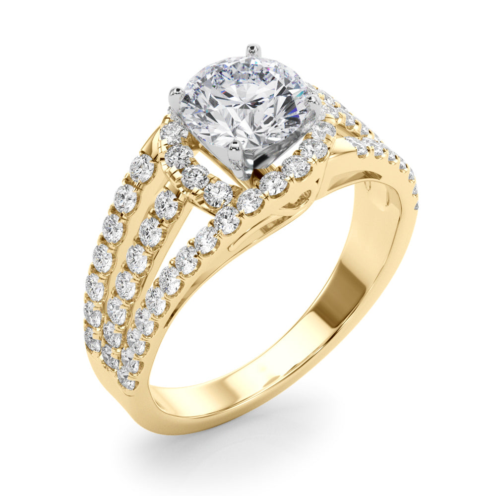 Round Halo Diamond Engagement Ring · 0.39 ct tw