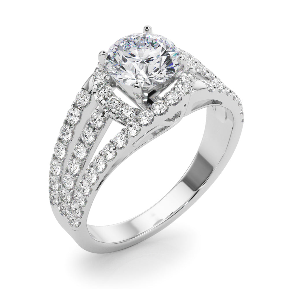 Round Halo Diamond Engagement Ring · 0.39 ct tw