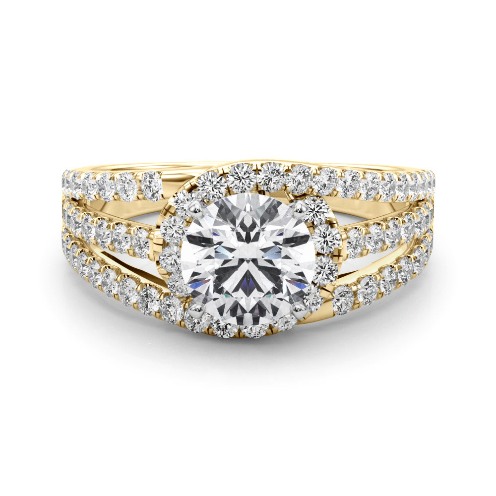 Round Halo Diamond Engagement Ring · 0.39 ct tw
