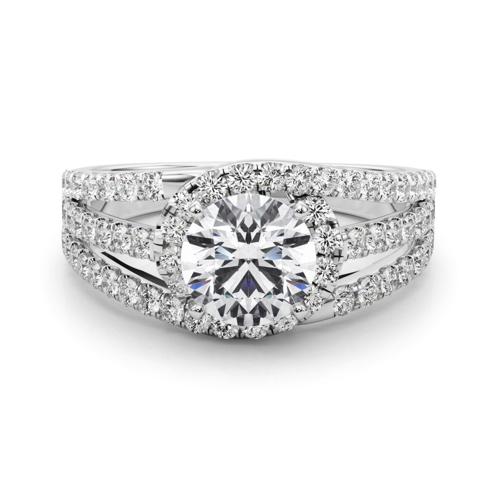 Round Halo Diamond Engagement Ring · 0.39 ct tw
