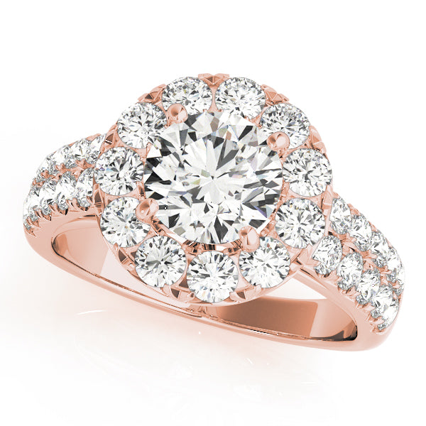Round Halo Diamond Engagement Ring · 0.83 ct tw