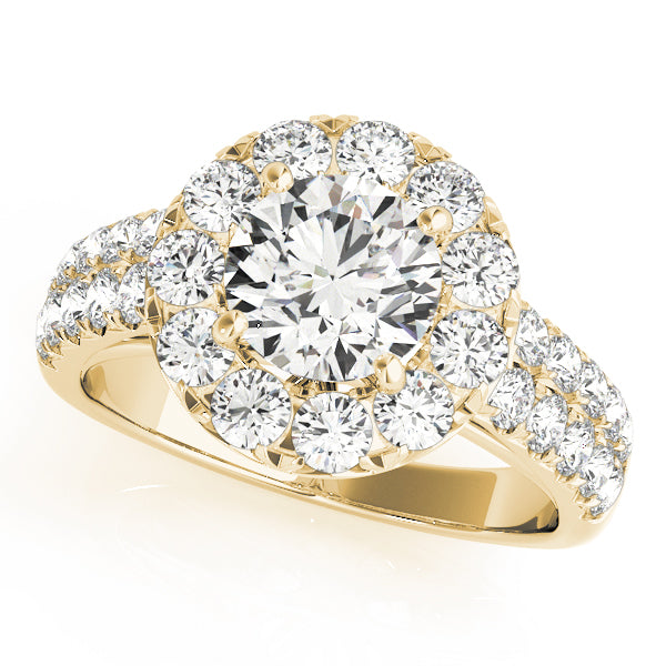 Round Halo Diamond Engagement Ring · 0.83 ct tw