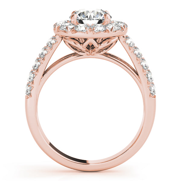 Round Halo Diamond Engagement Ring · 0.83 ct tw