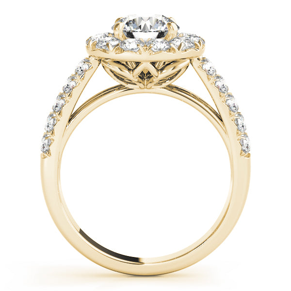Round Halo Diamond Engagement Ring · 0.89 ct tw