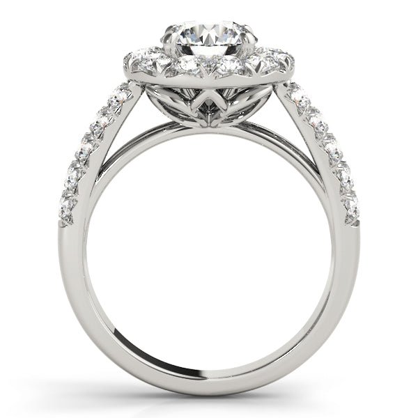 Round Halo Diamond Engagement Ring · 0.83 ct tw