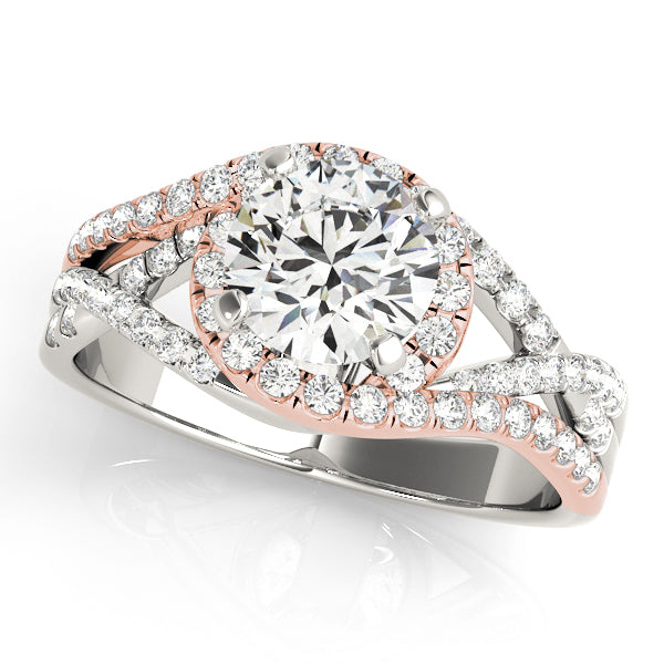 Round Halo Diamond Engagement Ring · 0.40 ct tw