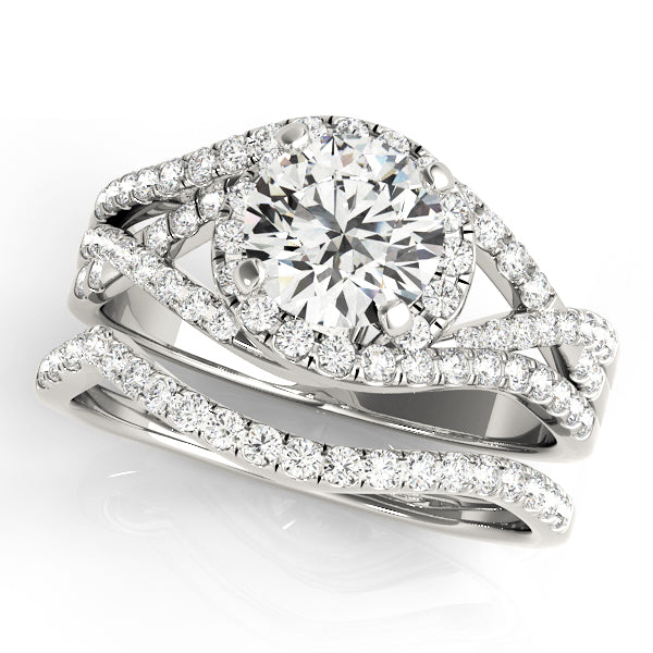 Round Halo Diamond Engagement Ring · 0.40 ct tw