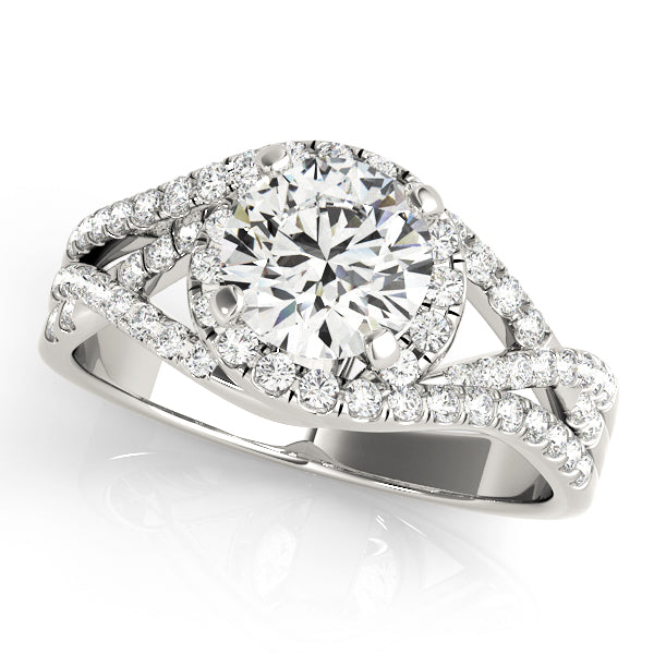 Round Halo Diamond Engagement Ring · 0.40 ct tw