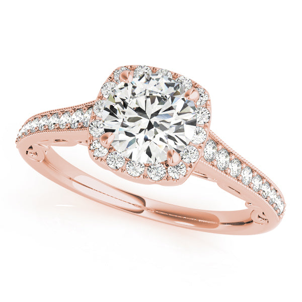Round Halo Diamond Engagement Ring · 1.37 ct tw