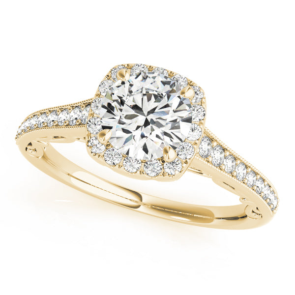 Round Halo Diamond Engagement Ring · 1.37 ct tw