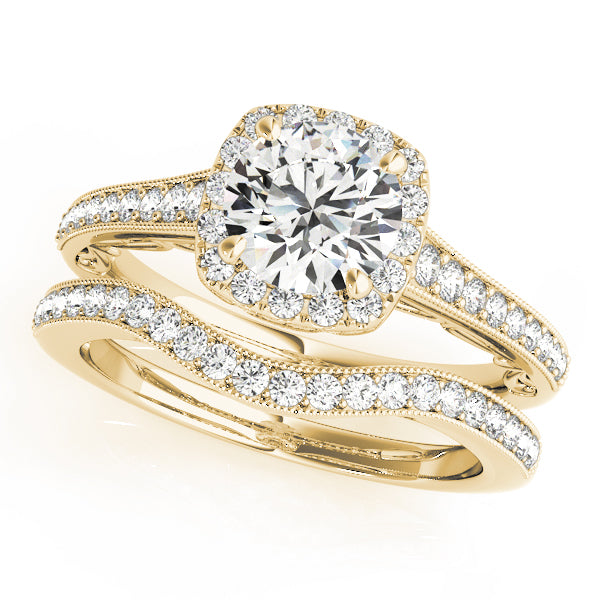 Round Halo Diamond Engagement Ring · 1.37 ct tw