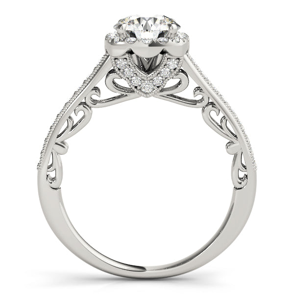 Round Halo Diamond Engagement Ring · 1.37 ct tw