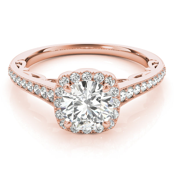Round Halo Diamond Engagement Ring · 1.37 ct tw