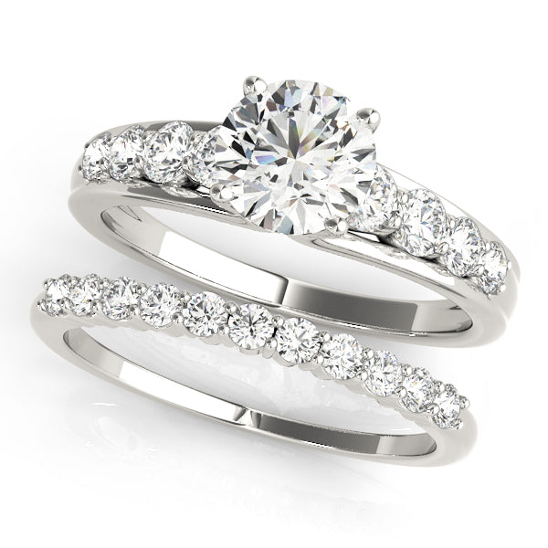 Round Single Row Prong Set Diamond Engagement Ring · 1.54 ct tw