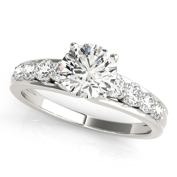 Round Single Row Prong Set Diamond Engagement Ring · 1.54 ct tw