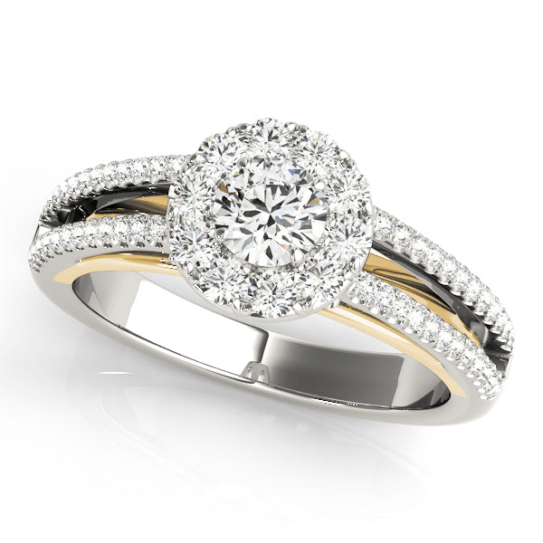 Round Halo Diamond Engagement Ring · 0.69 ct tw