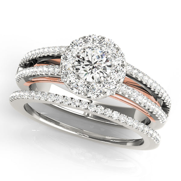 Round Halo Diamond Engagement Ring · 0.69 ct tw