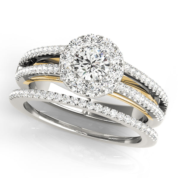 Round Halo Diamond Engagement Ring · 0.69 ct tw