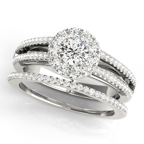 Round Halo Diamond Engagement Ring · 0.69 ct tw